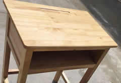 單人實木課桌椅圖片及尺寸介紹